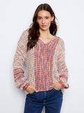 Long Sleeve Drop Shoulder V-Neck Sweater