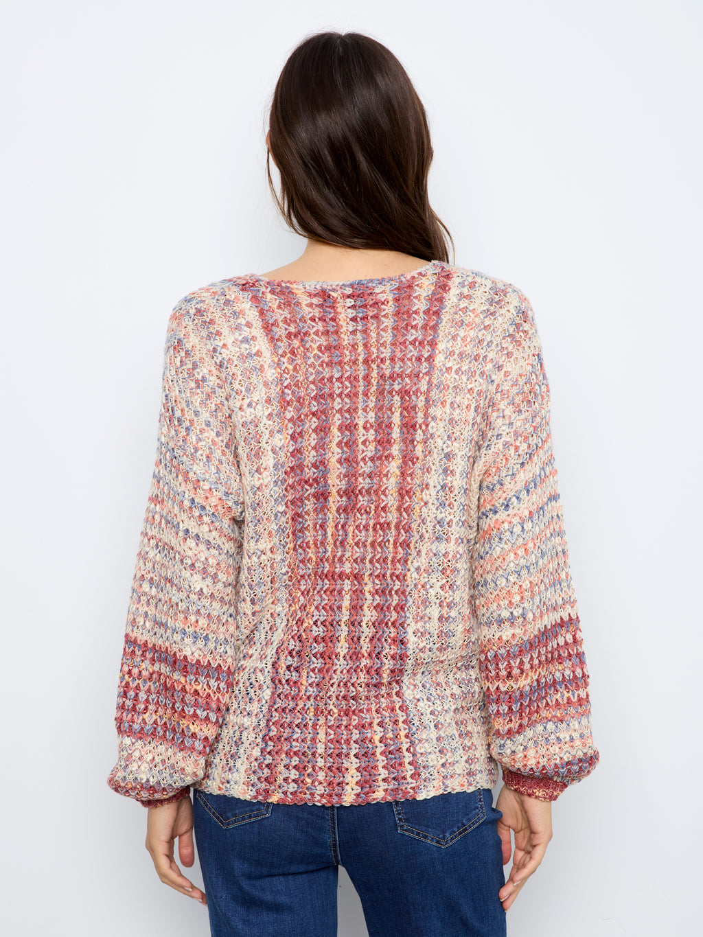 Long Sleeve Drop Shoulder V-Neck Sweater