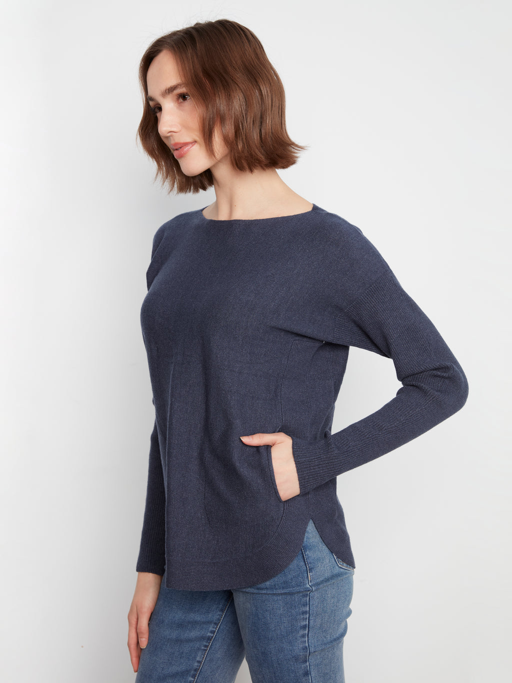 Knit Sweater with Back Lace-Up Detail