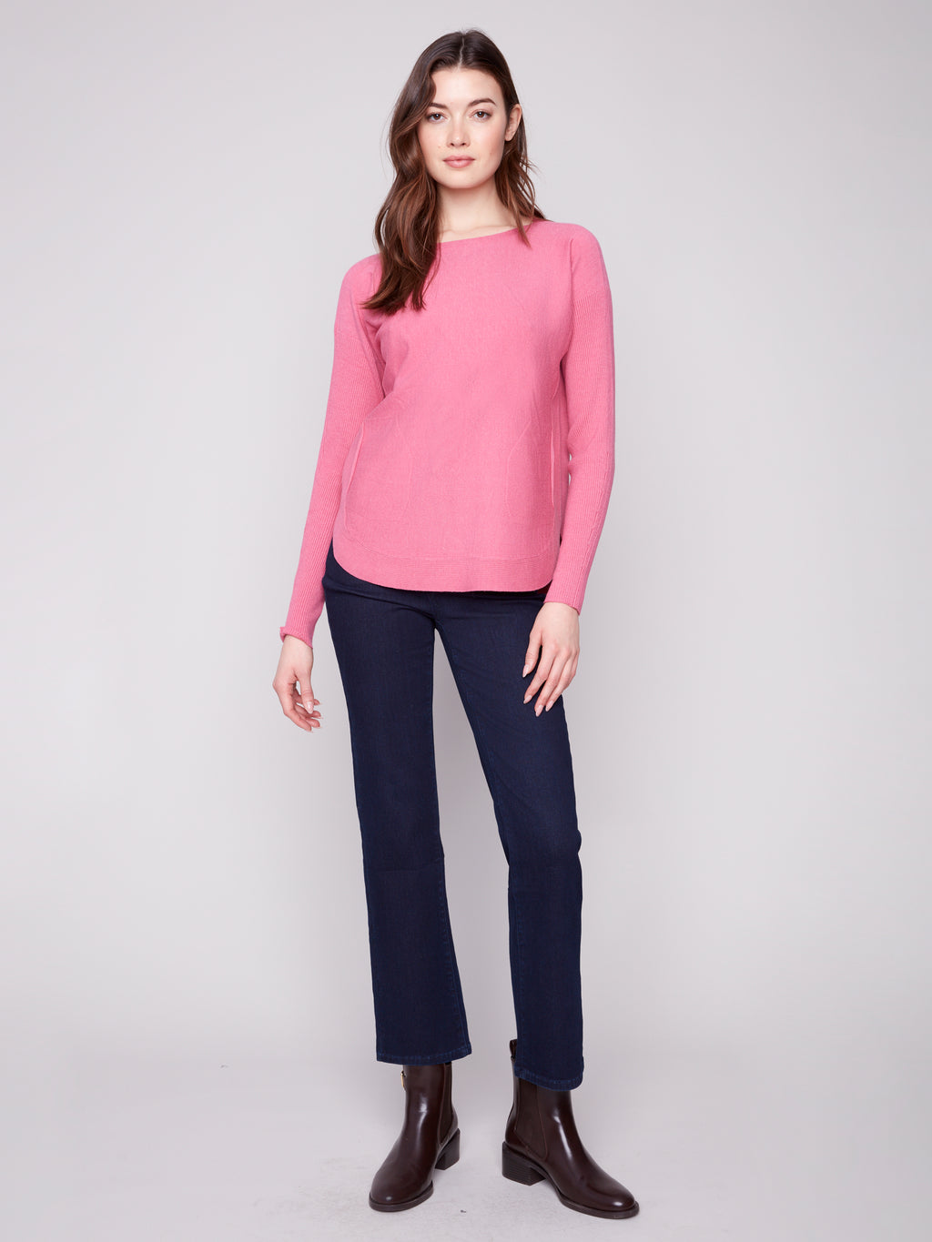 Knit Sweater With Back Lace-Up Detail