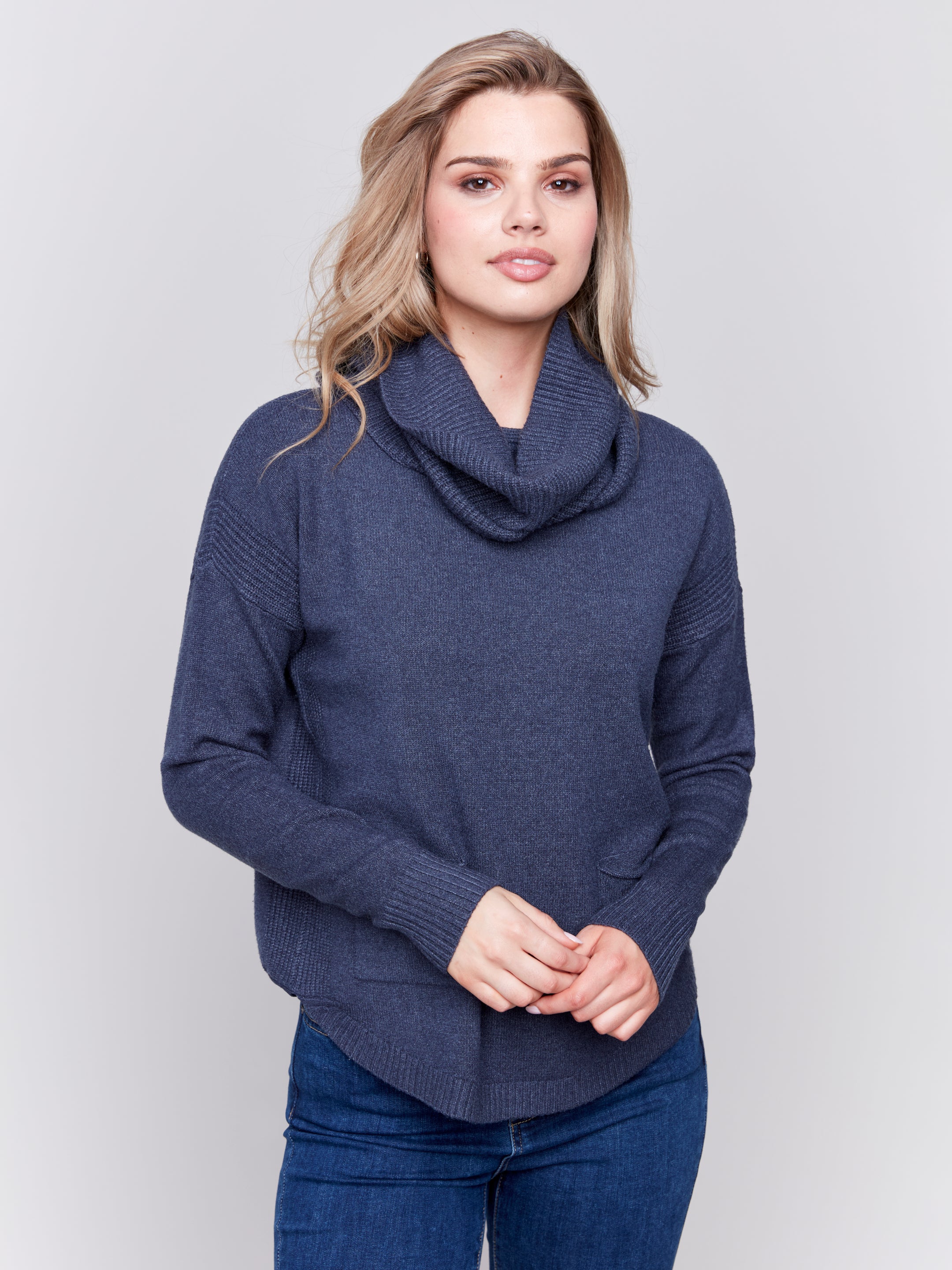 Sweater With Removable Scarf
