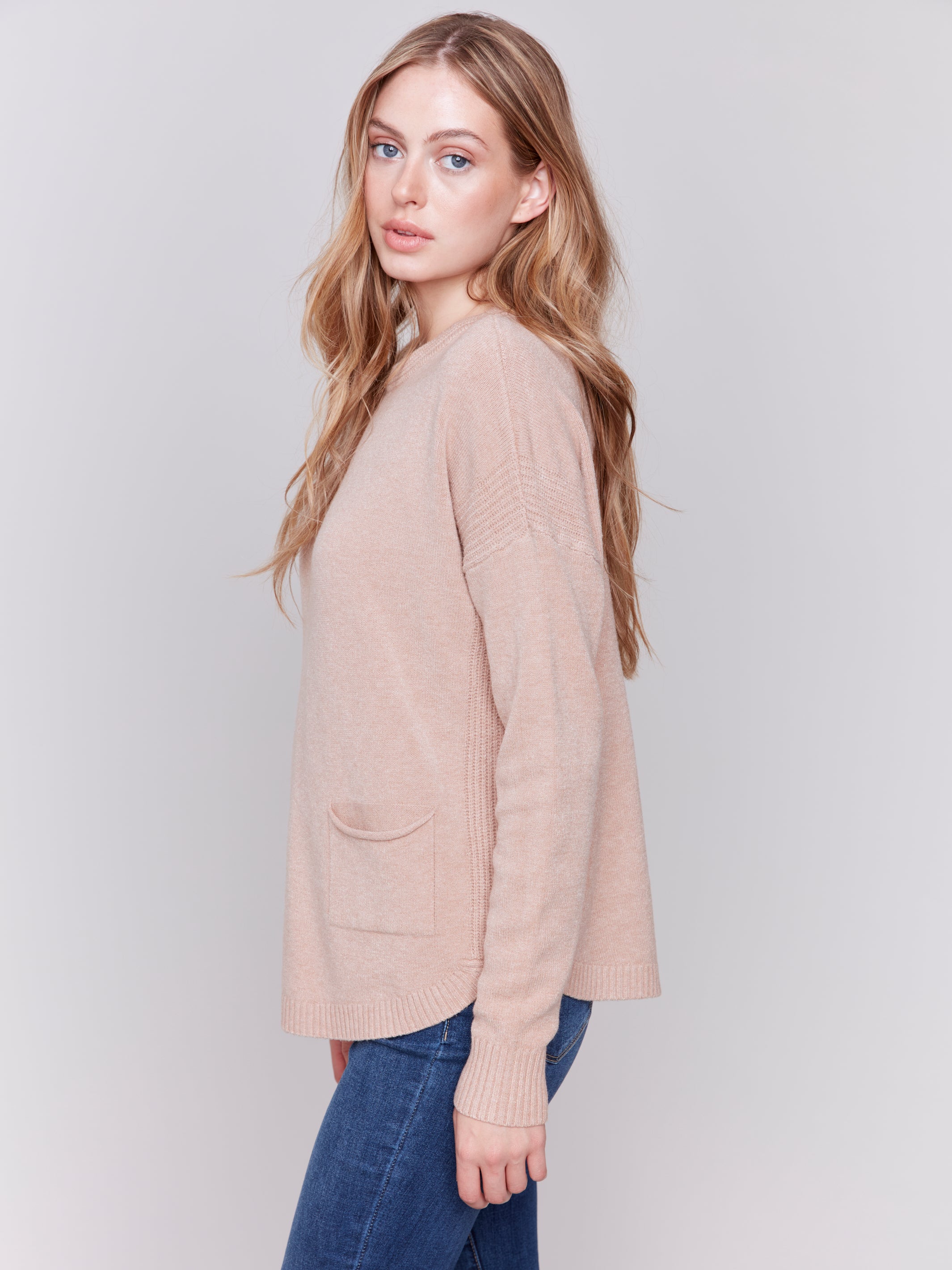 Sweater With Removable Scarf