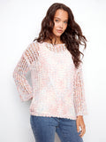 Space-Dye Fishnet Sweater