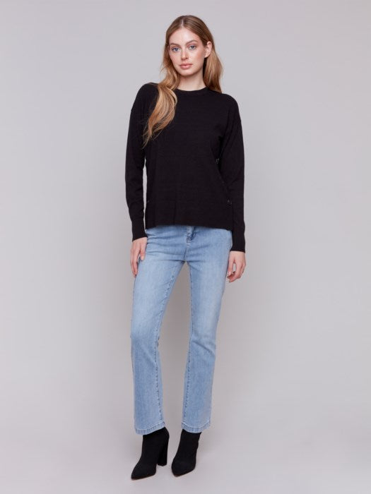 Sweater with Side Buttons