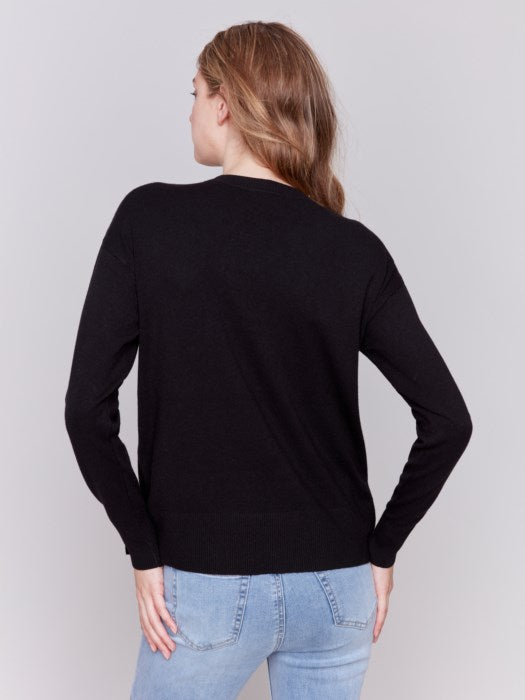 Sweater with Side Buttons