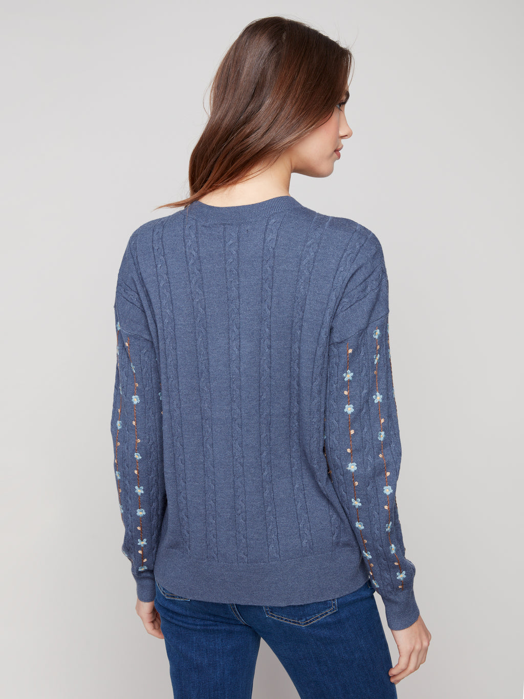 Floral Embroidery Knit Sweater