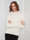 Basic Ribbed Knit Mock Neck Sweater
