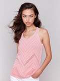 Chevron Pointelle Knit Camisole