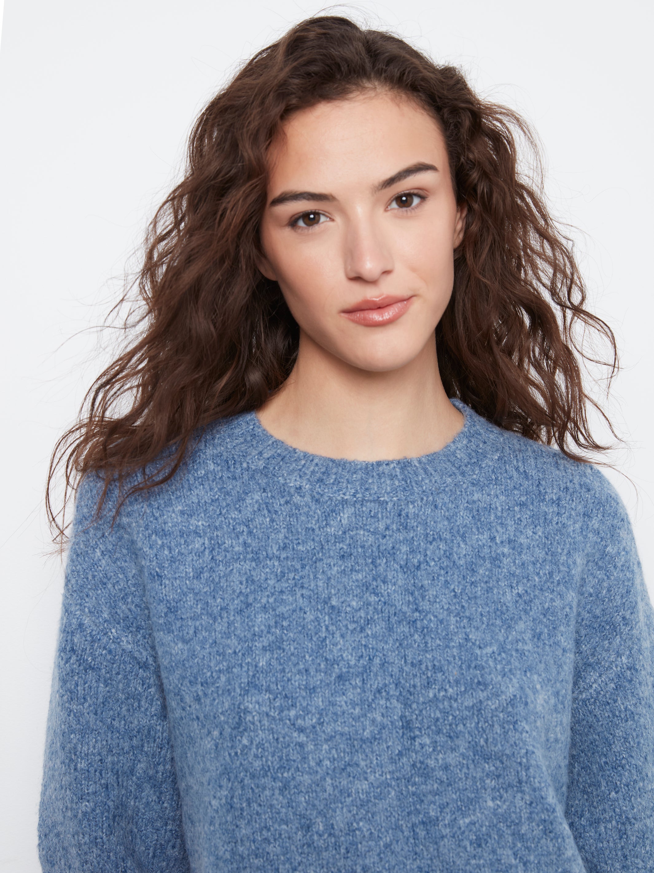 Elbow Sleeve Balloon Shape Sweater