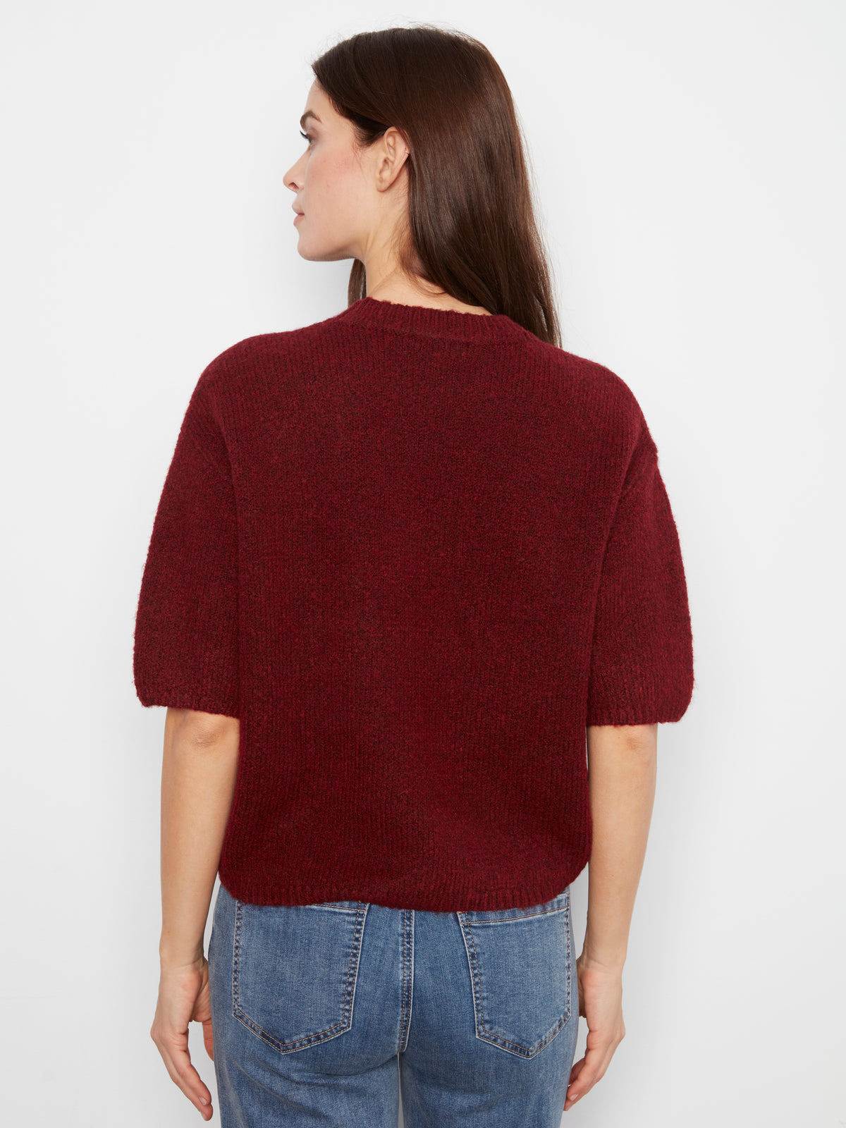 Elbow Sleeve Balloon Shape Sweater