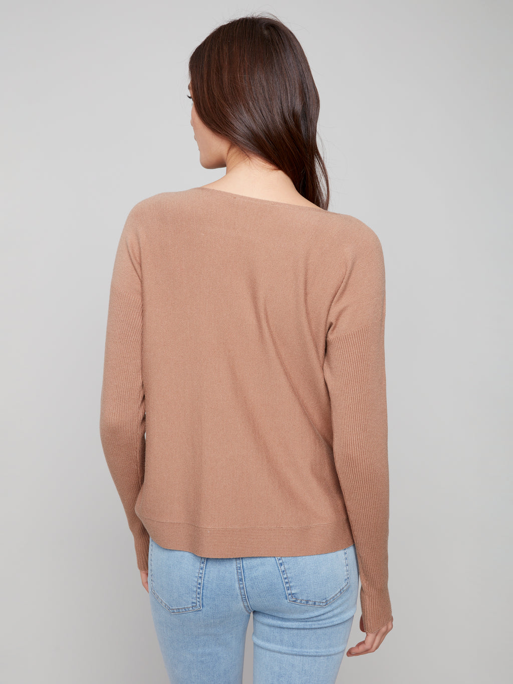 Boat Neck Sweater With Side Buttons