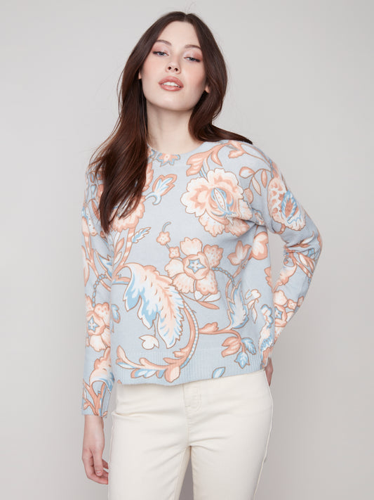 Printed Crew Neck Sweater