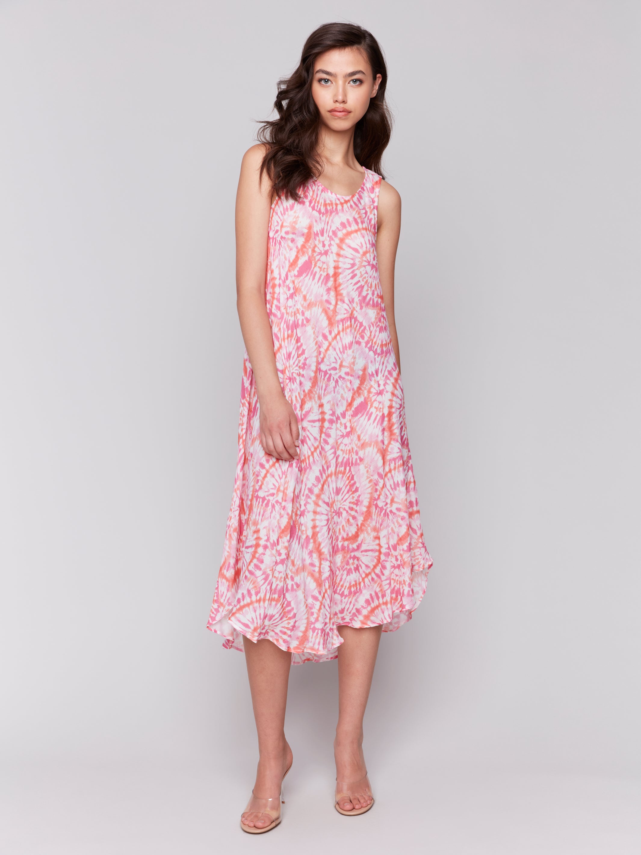 Sleeveless Printed Rayon Dress