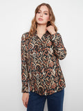 Printed Long Sleeve Button-Up Shirt