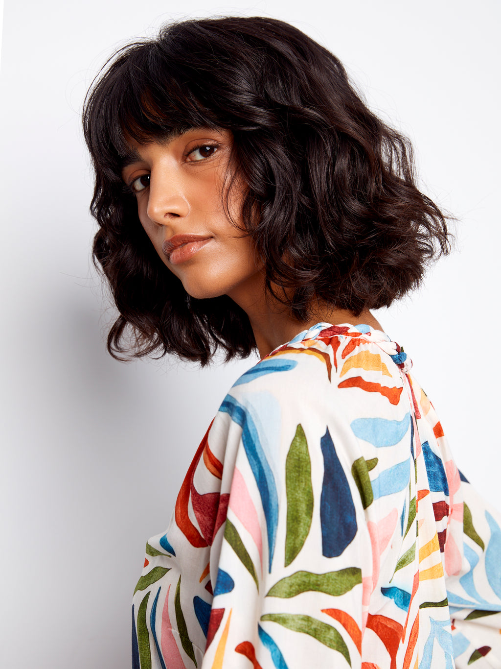 Printed Popover Blouse
