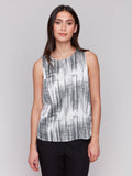 Printed Satin Sleeveless Top