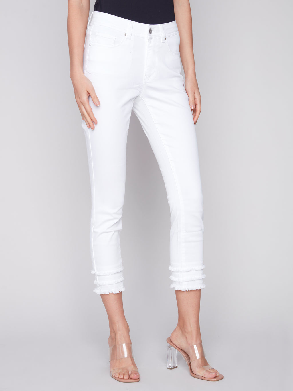 Frayed Hem Ankle Jean