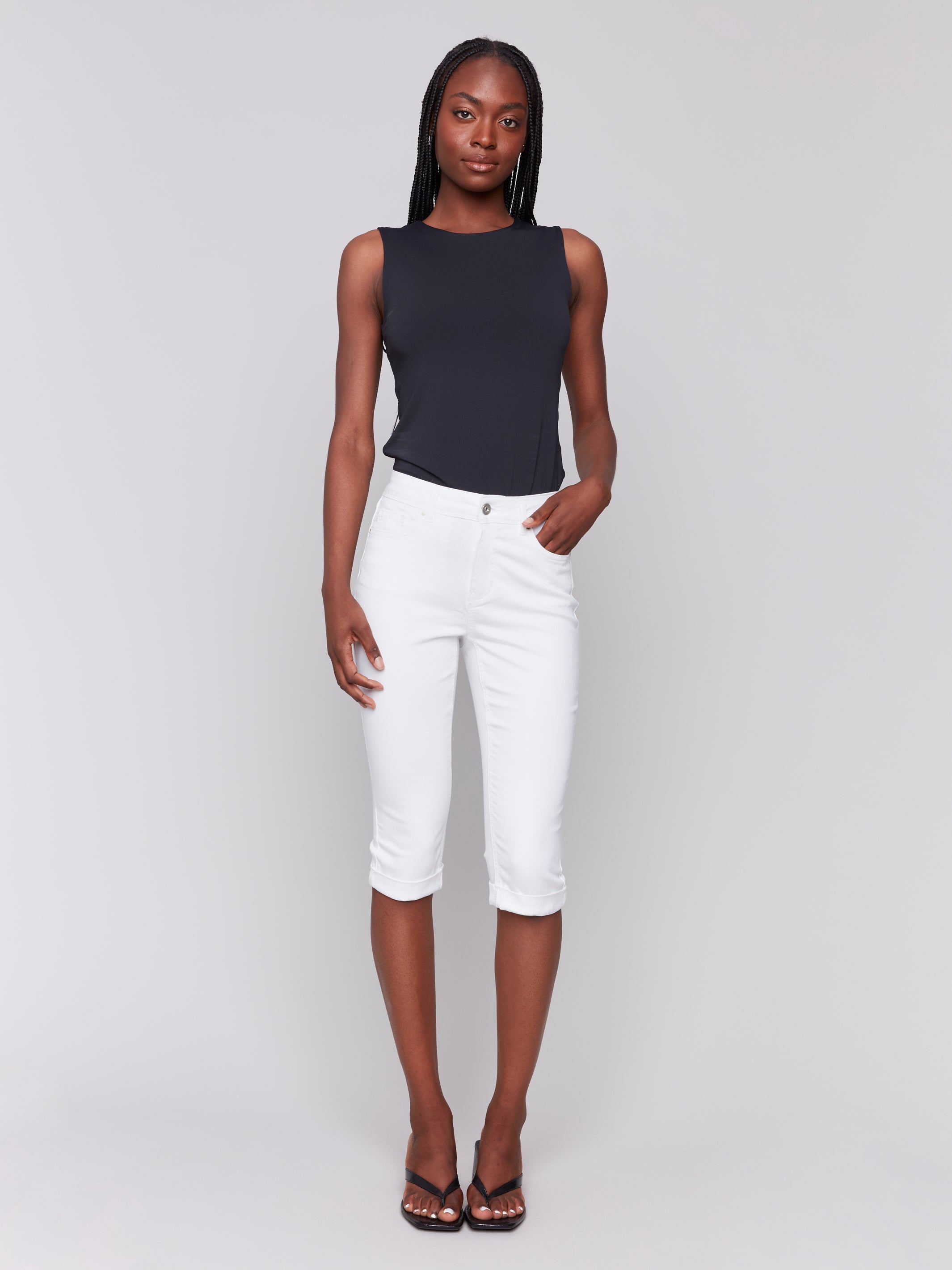 Stretch Twill Pedal Pusher Pants