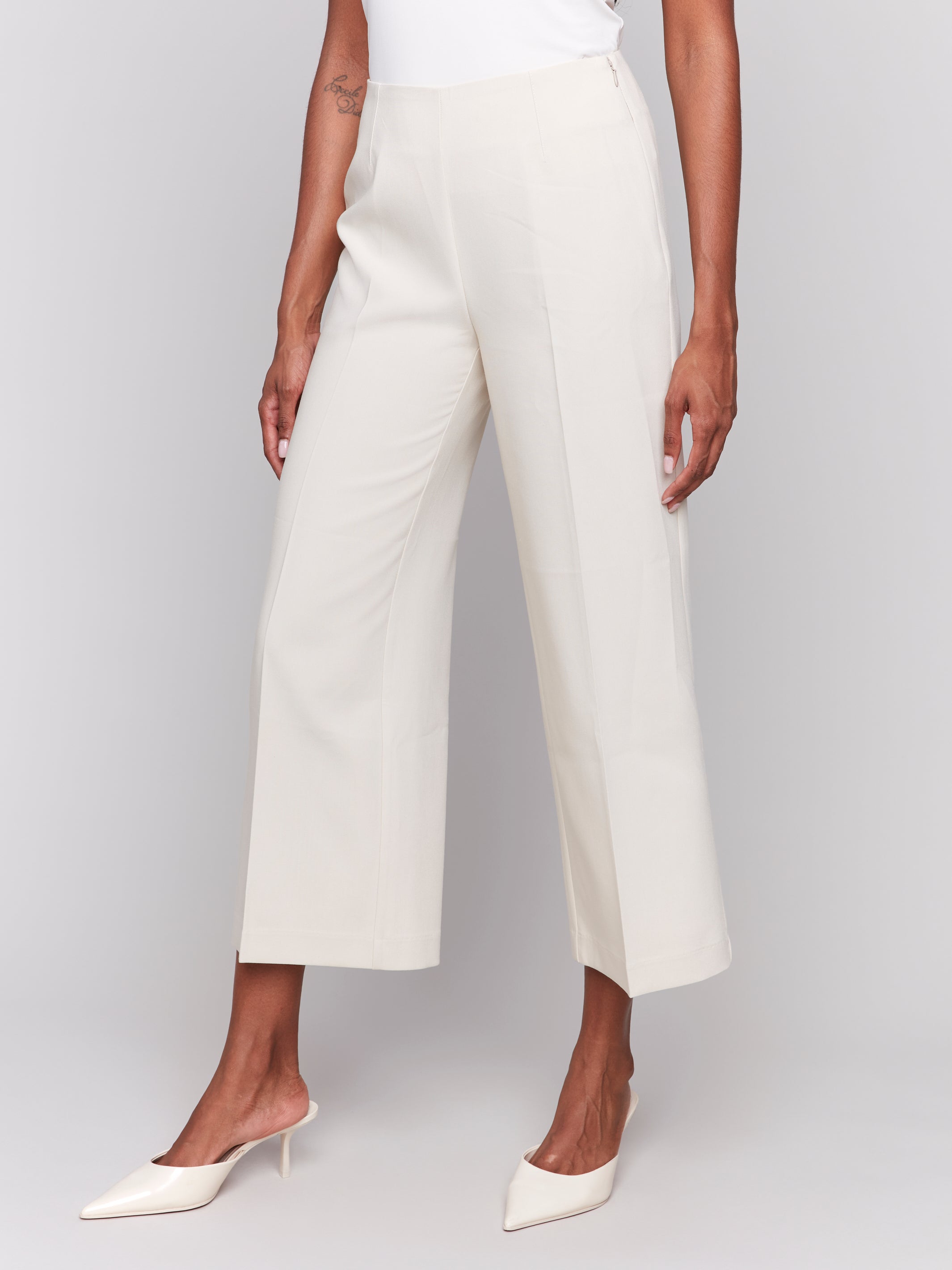 Cropped Wide Leg Pants