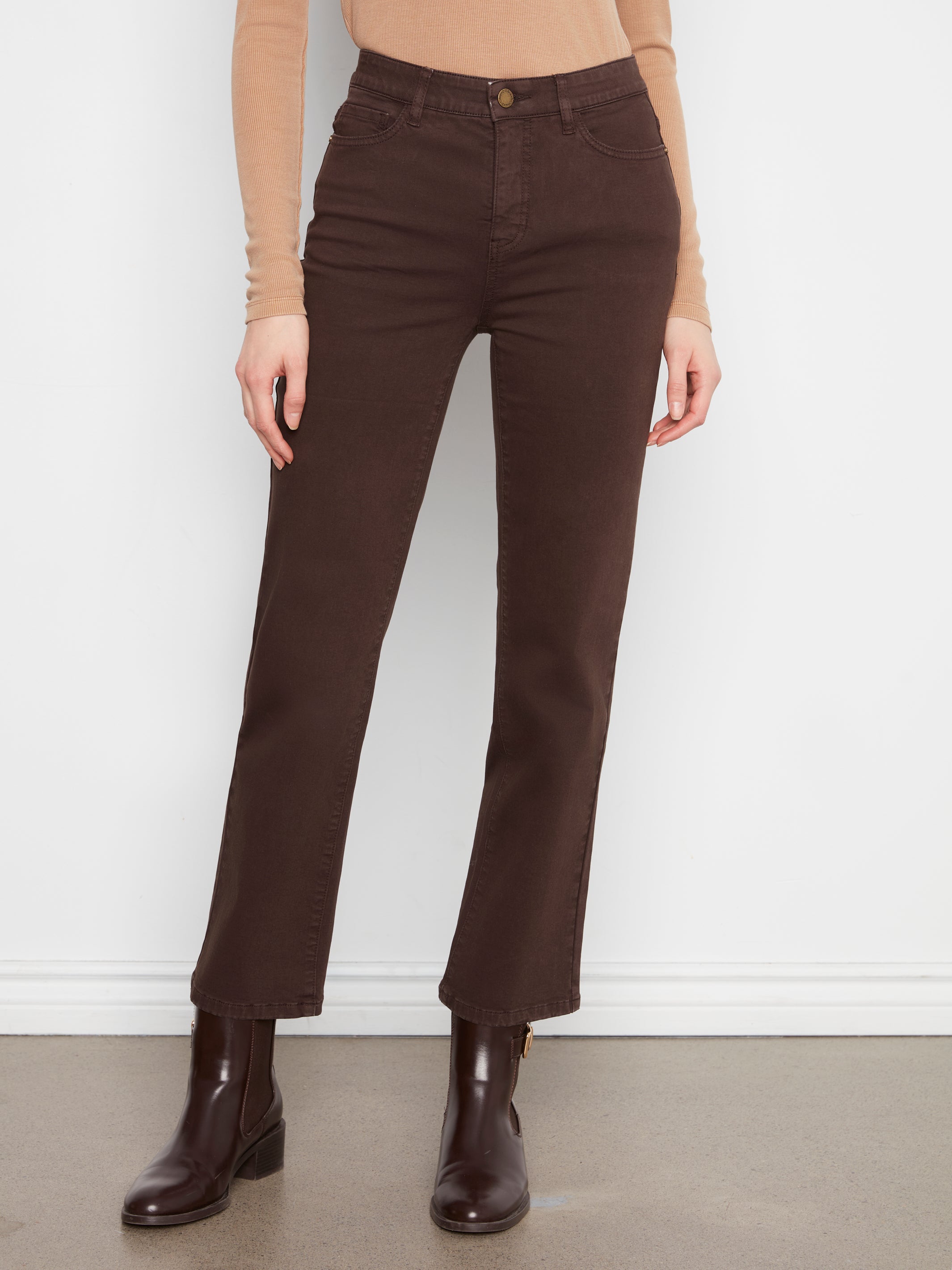 Straight Leg Twill Pants