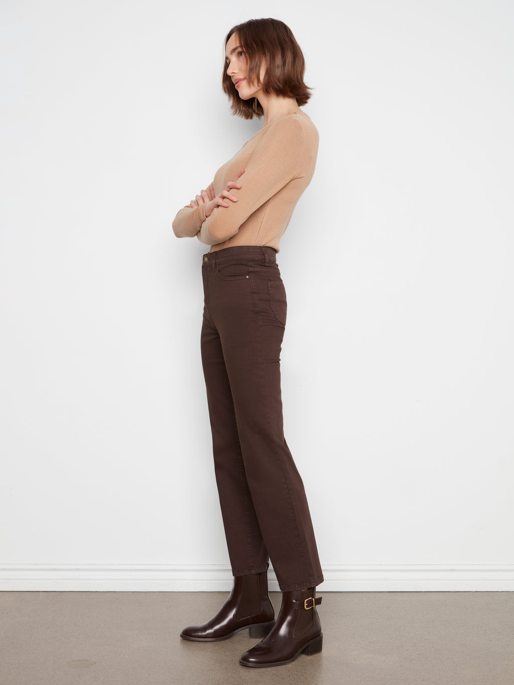 Straight Leg Twill Pants