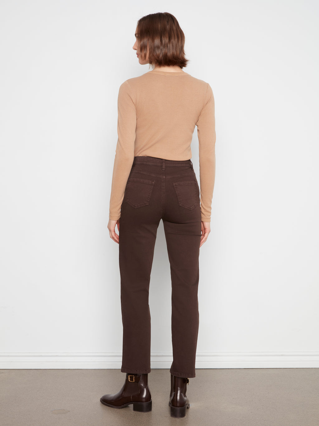 Straight Leg Twill Pants