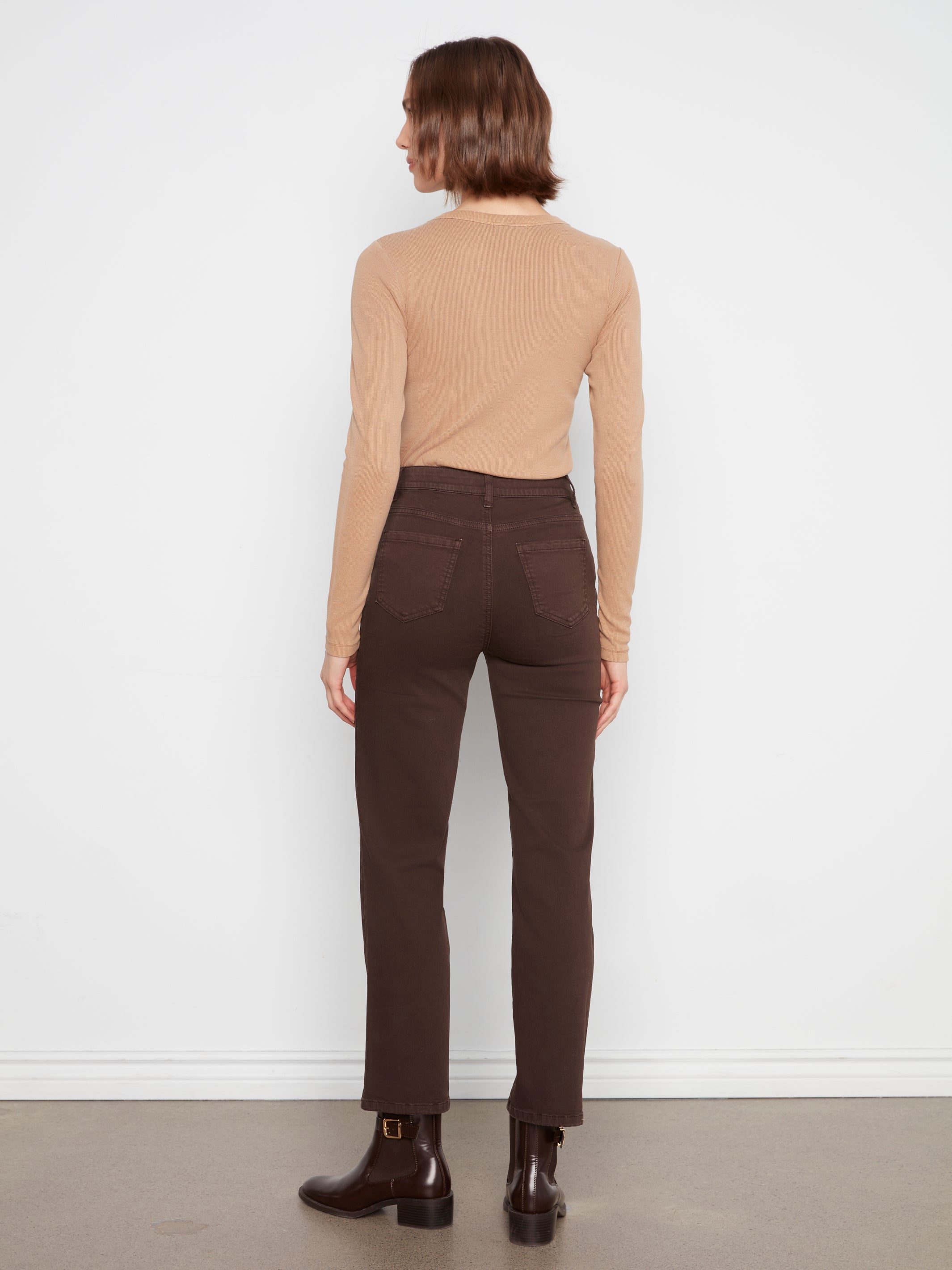 Straight Leg Twill Pants