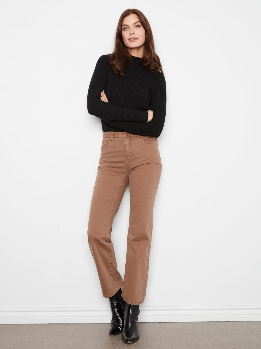 Straight Leg Twill Pants