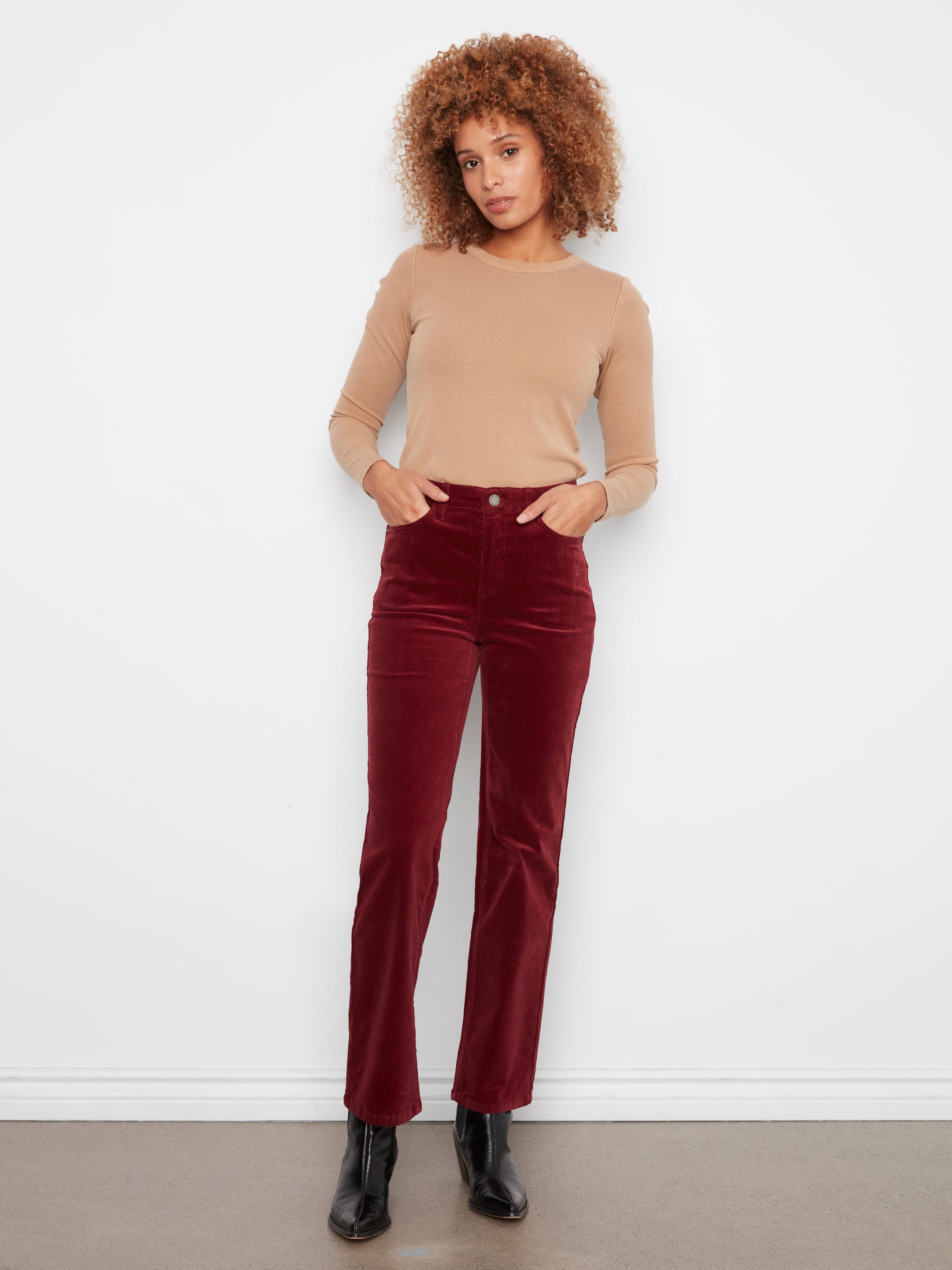Straight Leg Corduroy Pants