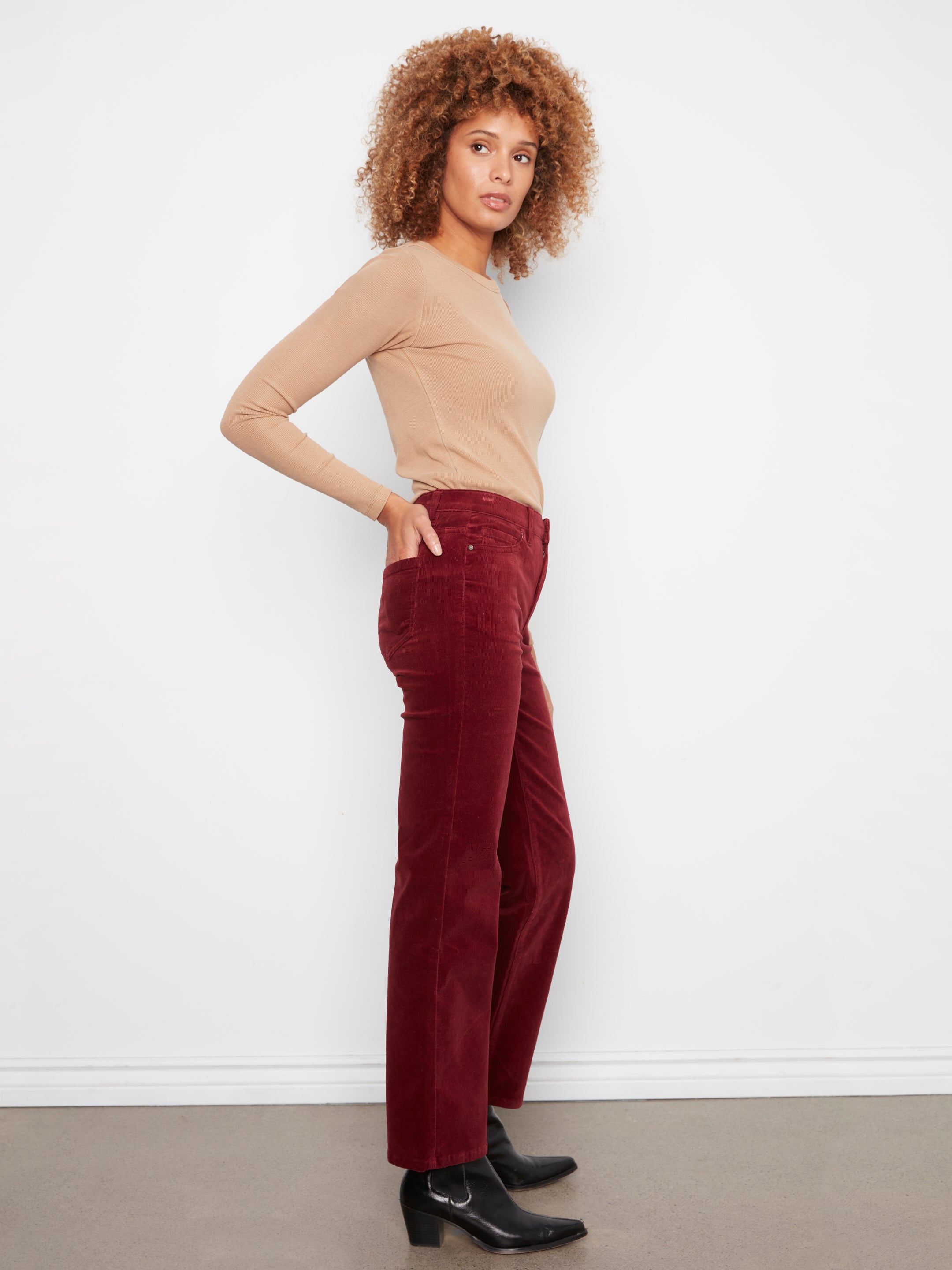 Straight Leg Corduroy Pants
