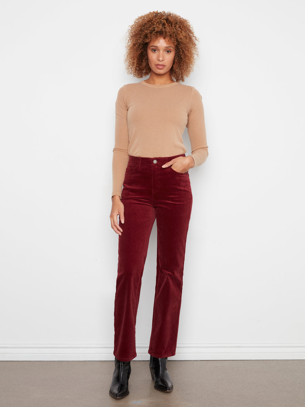 Straight Leg Corduroy Pants
