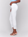 Embroidered Hem Jeans