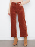 Cropped Wide Leg Corduroy Pants with Patch Pockets