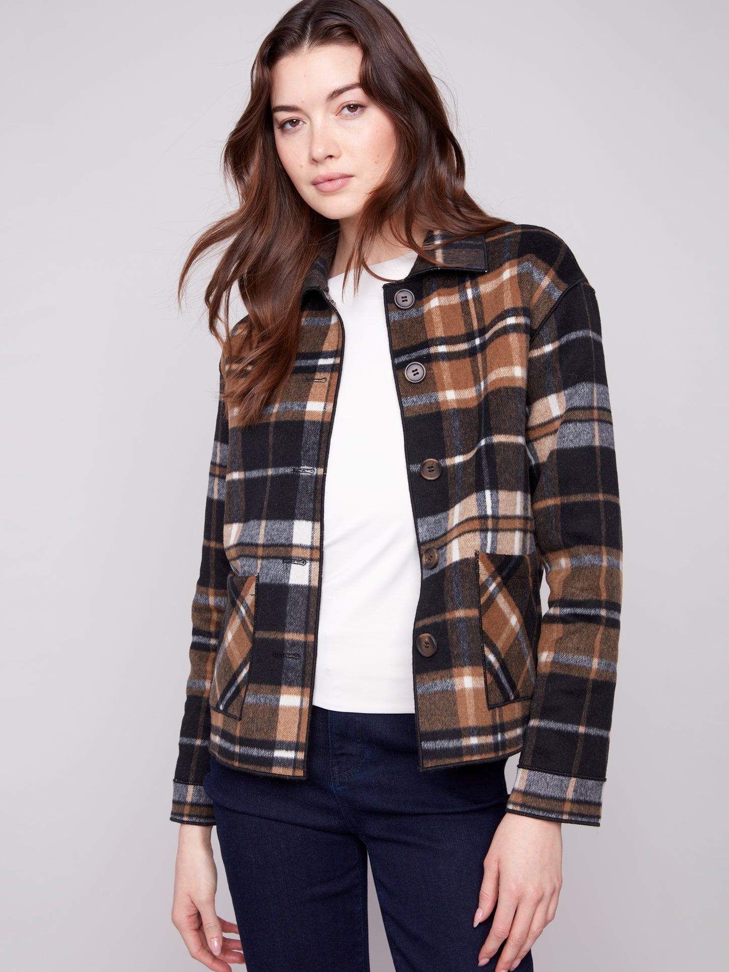 Reversible Plaid Jacket