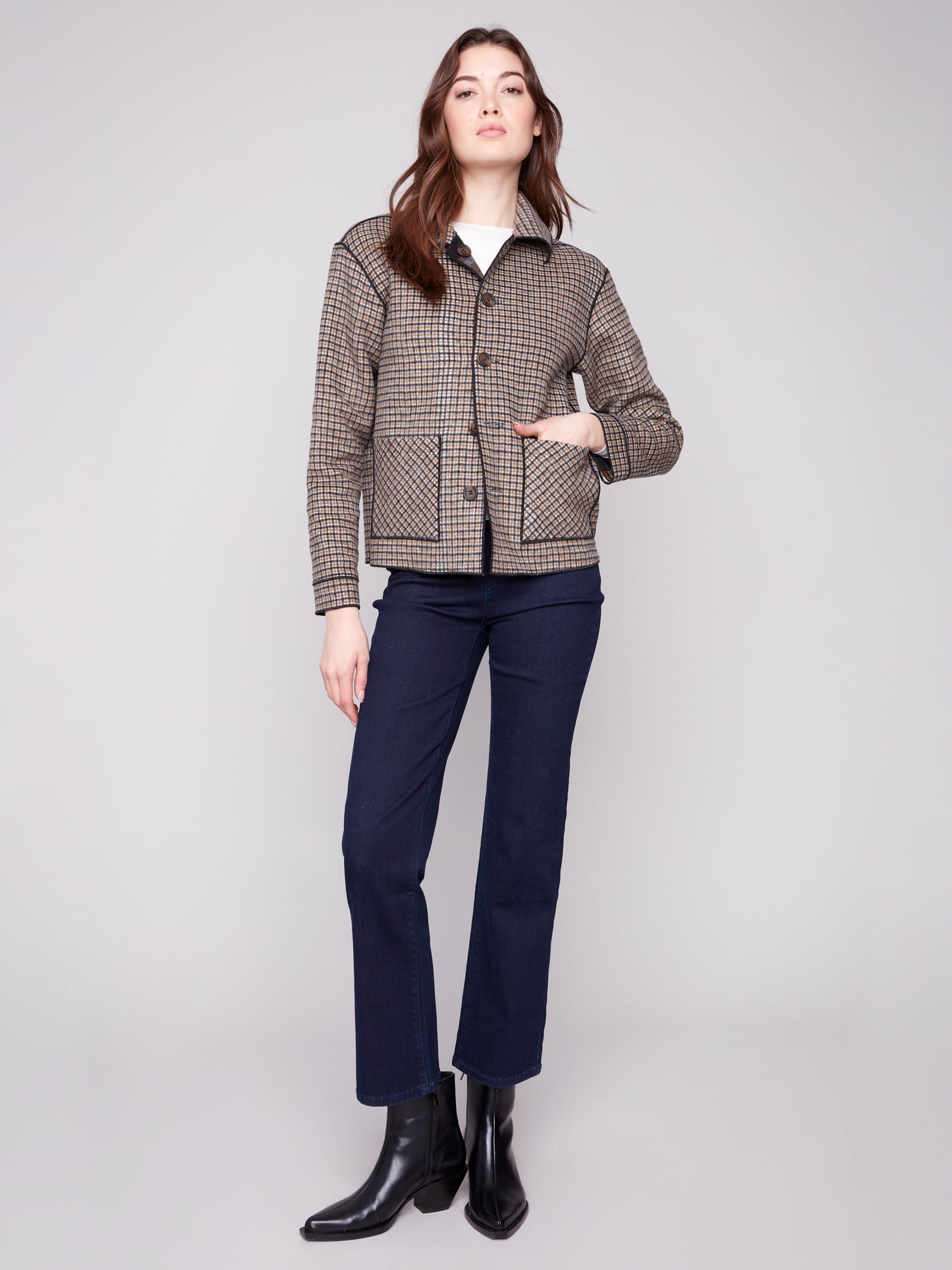 Reversible Plaid Jacket