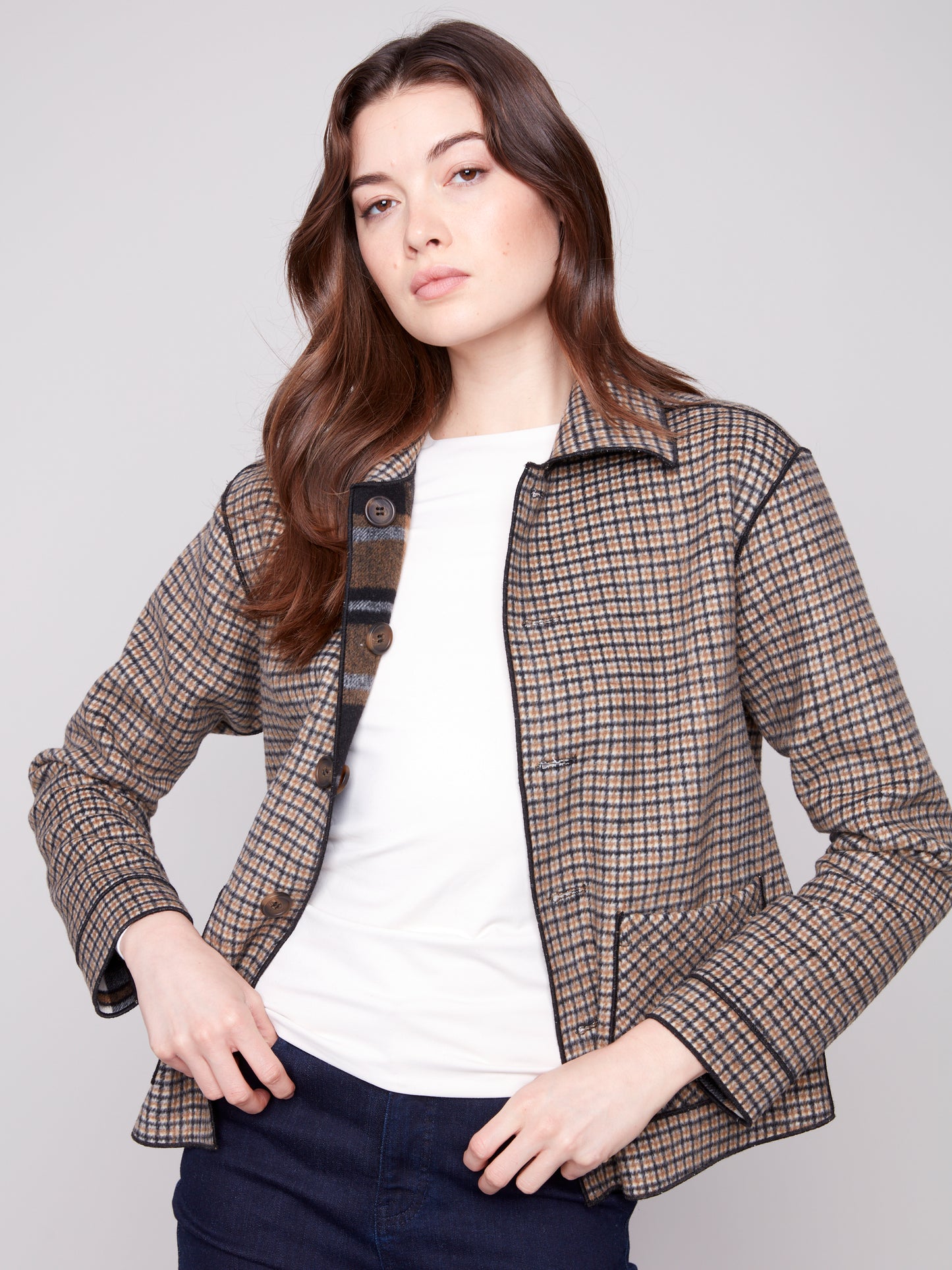 Reversible Plaid Jacket