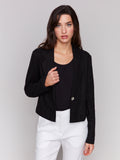 Cropped Linen Blend Blazer