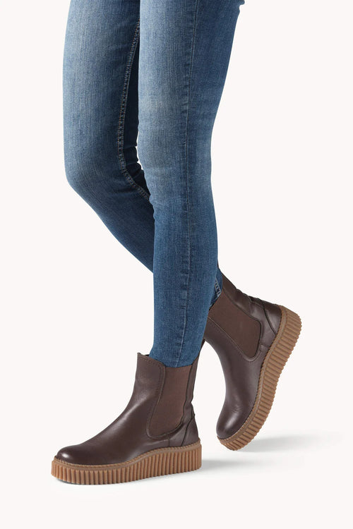 Leather Slip-On Chelsea Boots