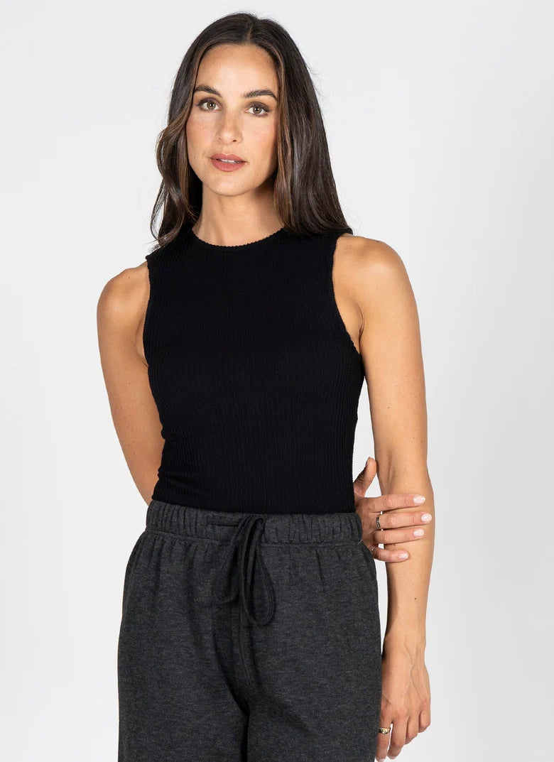 Seamless Textured Crew Neck Tank