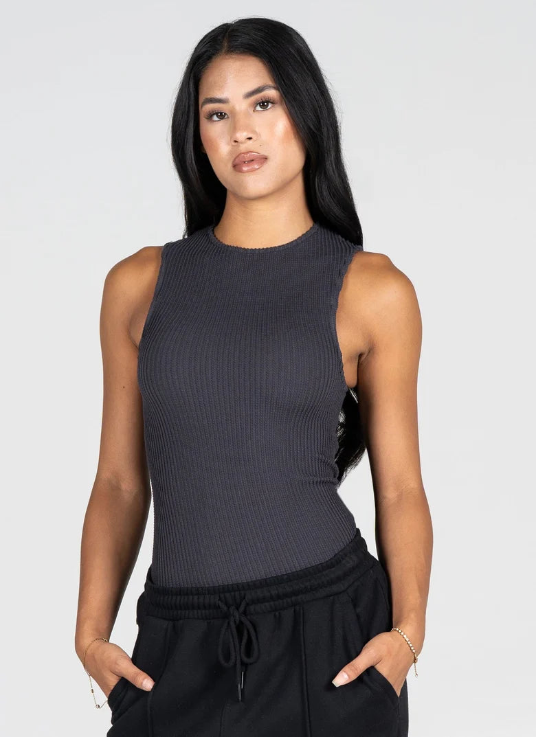 Seamless Textured Crew Neck Tank
