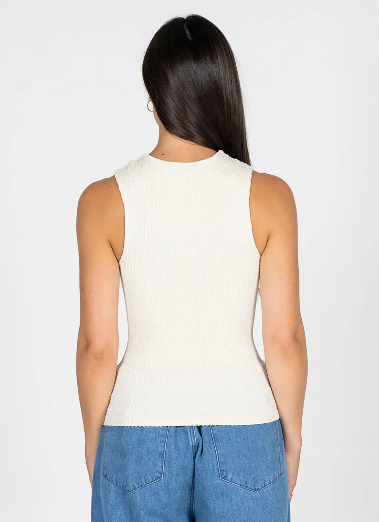 Seamless Textured Crew Neck Tank