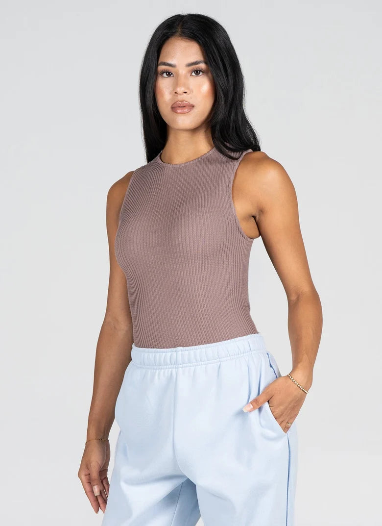 Seamless Textured Crew Neck Tank