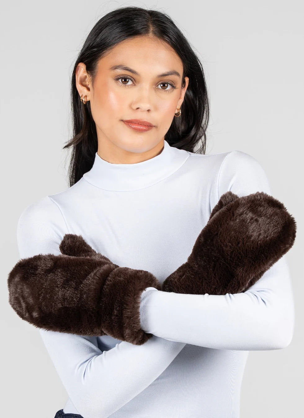 Faux Fur Mittens