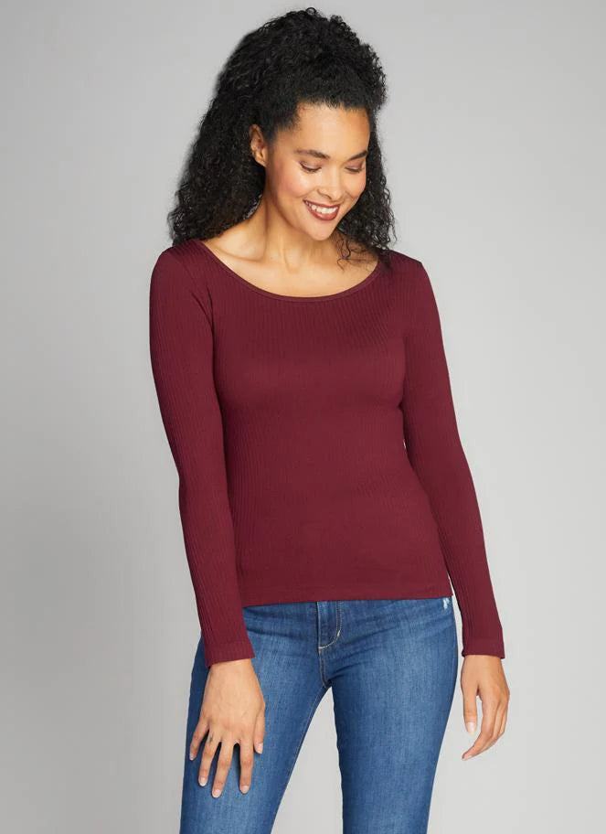 Seamless Rib Crew Neck Top