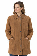 Lyn Oversized Nubuck Leather Shacket