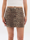 Malibu Mid Rise Denim Mini Skirt