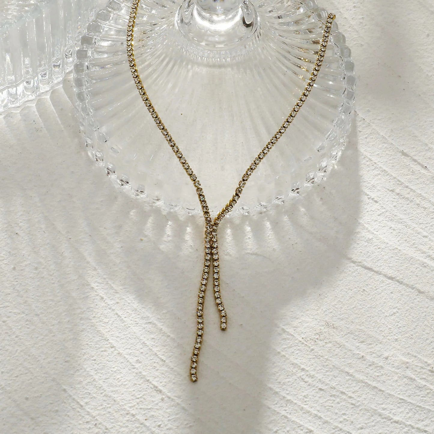 Diana Pavé Zirconia String Chain Necklace