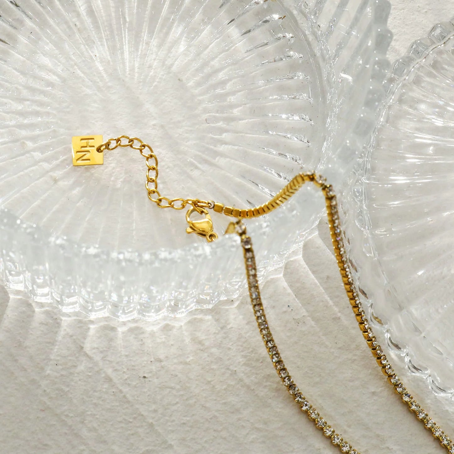 Diana Pavé Zirconia String Chain Necklace