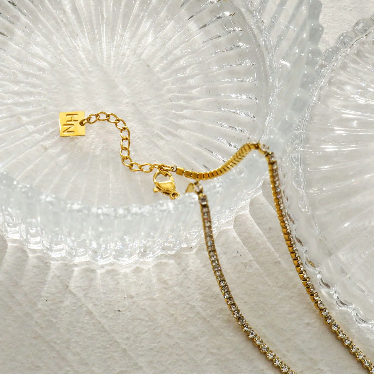 Diana Pavé Zirconia String Chain Necklace