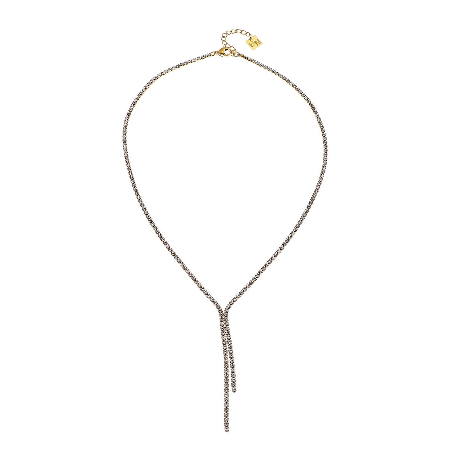 Diana Pavé Zirconia String Chain Necklace